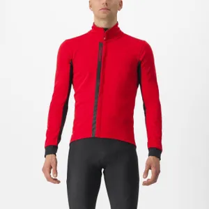 CASTELLI Cyklistická zateplená bunda - ENTRATA - červená CASTELLI Cyklistická zateplená bunda - ENTRATA - červená
