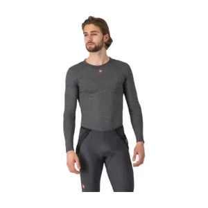 CASTELLI Cyklistické tričko s dlhým rukávom - MEDIO BASE LAYER - šedá CASTELLI Cyklistické tričko s dlhým rukávom - MEDIO BASE LAYER - šedá