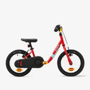 Detský bicykel - Detský bicykel s odrážadlom 2v1 Discover 500 3 až 5 rokov 14-palcový červený Detský bicykel - Detský bicykel s odrážadlom 2v1 Discover 500 3 až 5 rokov 14-palcový červený