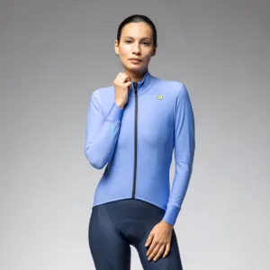 ALÉ Cyklistický dres s dlhým rukávom zimný - KLIMATIK K-IDRO - svetlo modrá ALÉ Cyklistický dres s dlhým rukávom zimný - KLIMATIK K-IDRO - svetlo modrá