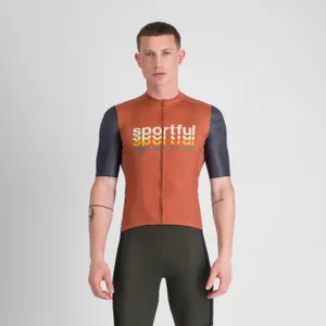 SPORTFUL Cyklistický dres s krátkym rukávom - SUPERGIARA 2 - oranžová/modrá SPORTFUL Cyklistický dres s krátkym rukávom - SUPERGIARA 2 - oranžová/modrá