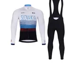 BONAVELO Cyklistická zimná bunda a nohavice - SLOVAKIA WINTER - biela/modrá BONAVELO Cyklistická zimná bunda a nohavice - SLOVAKIA WINTER - biela/modrá