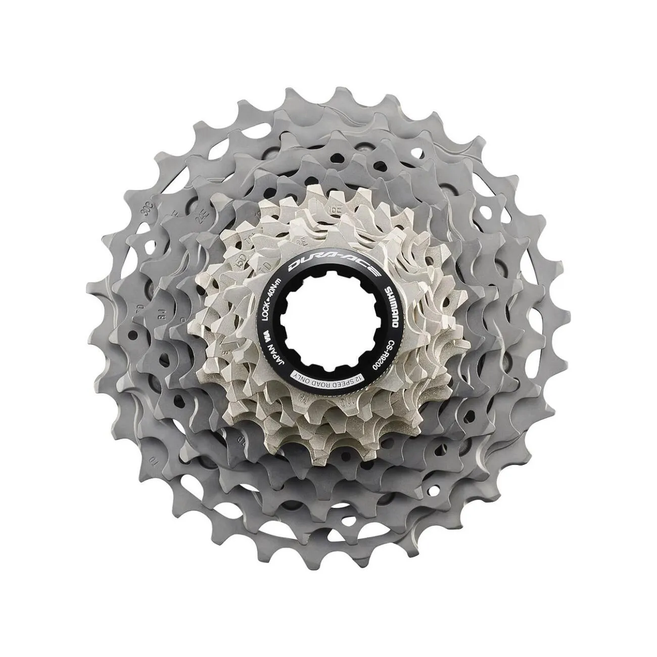 SHIMANO kazeta - DURA ACE R9200 12 11-30 - strieborná SHIMANO kazeta - DURA ACE R9200 12 11-30 - strieborná