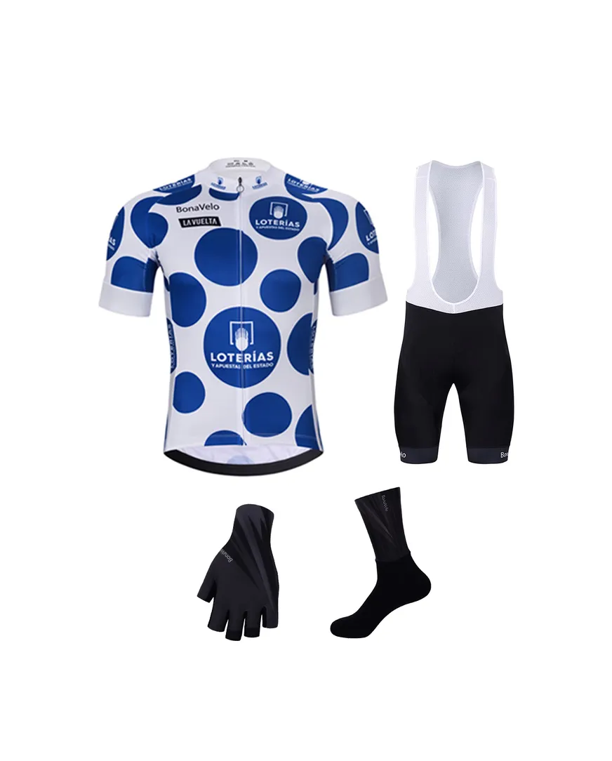 BONAVELO Cyklistický mega set - LA VUELTA - biela/modrá/čierna BONAVELO Cyklistický mega set - LA VUELTA - biela/modrá/čierna