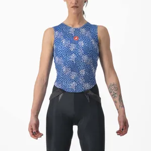 CASTELLI Cyklistické tričko bez rukávov - PRO MESH 4 W LADY - modrá CASTELLI Cyklistické tričko bez rukávov - PRO MESH 4 W LADY - modrá