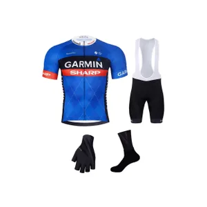 BONAVELO Cyklistický mega set - GARMIN SHARP - biela/modrá/čierna BONAVELO Cyklistický mega set - GARMIN SHARP - biela/modrá/čierna
