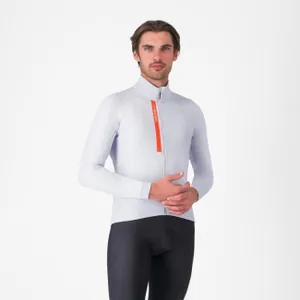 CASTELLI Cyklistický dres s dlhým rukávom zimný - ENTRATA THERMAL - strieborná CASTELLI Cyklistický dres s dlhým rukávom zimný - ENTRATA THERMAL - strieborná