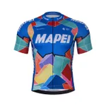BONAVELO Cyklistický dres s krátkym rukávom - MAPEI - modrá/viacfarebná BONAVELO Cyklistický dres s krátkym rukávom - MAPEI - modrá/viacfarebná