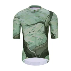 HOLOKOLO Cyklistický dres s krátkym rukávom - FOREST - zelená/hnedá HOLOKOLO Cyklistický dres s krátkym rukávom - FOREST - zelená/hnedá
