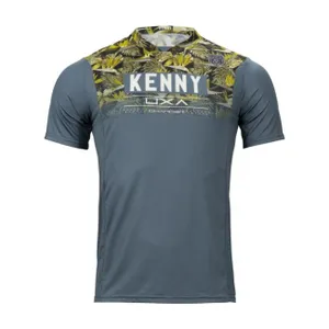 KENNY Cyklistický dres s krátkym rukávom - CHARGER - šedá/žltá KENNY Cyklistický dres s krátkym rukávom - CHARGER - šedá/žltá