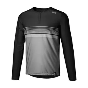 IXS Cyklistický dres s dlhým rukávom letný - FLOW LITE 1.0 - čierna/šedá IXS Cyklistický dres s dlhým rukávom letný - FLOW LITE 1.0 - čierna/šedá