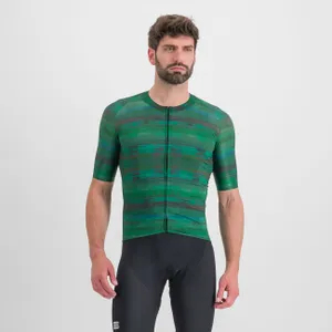 SPORTFUL Cyklistický dres s krátkym rukávom - GLITCH BOMBER - zelená SPORTFUL Cyklistický dres s krátkym rukávom - GLITCH BOMBER - zelená