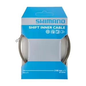 SHIMANO radiace lanko - CABLE MTB/ROAD 1,2x2100mm - strieborná SHIMANO radiace lanko - CABLE MTB/ROAD 1,2x2100mm - strieborná