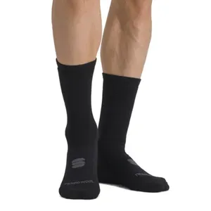 Cyklistické ponožky SPORTFUL Merino wool 18 socks, black anthracite Cyklistické ponožky SPORTFUL Merino wool 18 socks, black anthracite