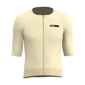 SANTINI Cyklistický dres s krátkym rukávom - AERO RACE - žltá SANTINI Cyklistický dres s krátkym rukávom - AERO RACE - žltá