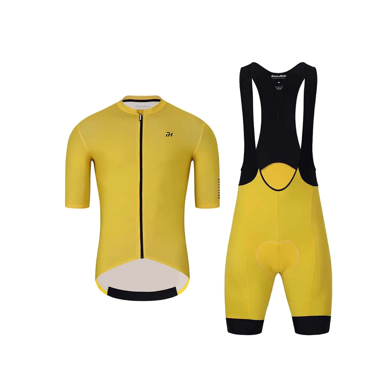 HOLOKOLO Cyklistický krátky dres a krátke nohavice - VICTORIOUS - žltá HOLOKOLO Cyklistický krátky dres a krátke nohavice - VICTORIOUS - žltá
