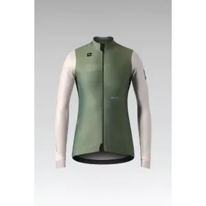 GOBIK Cyklistická vetruodolná bunda - SKIMO PRO WOMEN - ivory/zelená GOBIK Cyklistická vetruodolná bunda - SKIMO PRO WOMEN - ivory/zelená