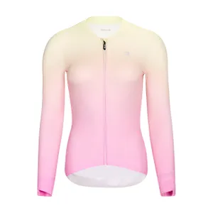 RIVANELLE Cyklistický dres s dlhým rukávom letný - ELEVATE - ružová/viacfarebná RIVANELLE Cyklistický dres s dlhým rukávom letný - ELEVATE - ružová/viacfarebná