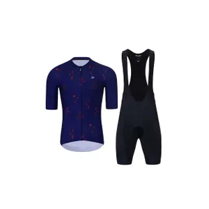 HOLOKOLO Cyklistický krátky dres a krátke nohavice - METTLE - modrá/čierna HOLOKOLO Cyklistický krátky dres a krátke nohavice - METTLE - modrá/čierna