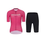 RIVANELLE Cyklistický krátky dres a krátke nohavice - DRAW UP - čierna/ružová RIVANELLE Cyklistický krátky dres a krátke nohavice - DRAW UP - čierna/ružová