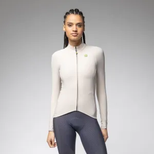 ALÉ Cyklistický dres s dlhým rukávom zimný - R-EV1 WARM RACE 2.0 LADY - ivory ALÉ Cyklistický dres s dlhým rukávom zimný - R-EV1 WARM RACE 2.0 LADY - ivory