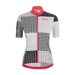 SANTINI Cyklistický dres s krátkym rukávom - TONO SFERA LADY - čierna/biela SANTINI Cyklistický dres s krátkym rukávom - TONO SFERA LADY - čierna/biela