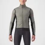 CASTELLI Cyklistická zateplená bunda - ALPHA RoS 2 - šedá/čierna CASTELLI Cyklistická zateplená bunda - ALPHA RoS 2 - šedá/čierna