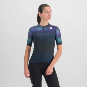 SPORTFUL Cyklistický dres s krátkym rukávom - FLOW SUPERGIARA W - modrá/čierna SPORTFUL Cyklistický dres s krátkym rukávom - FLOW SUPERGIARA W - modrá/čierna