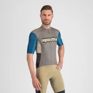 SPORTFUL Cyklistický dres s krátkym rukávom - SUPERGIARA LOGO - modrá/šedá SPORTFUL Cyklistický dres s krátkym rukávom - SUPERGIARA LOGO - modrá/šedá
