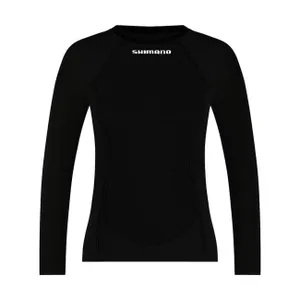 SHIMANO Cyklistické tričko s dlhým rukávom - VERTEX LONG - čierna SHIMANO Cyklistické tričko s dlhým rukávom - VERTEX LONG - čierna