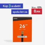 Športy > Cyklistika > Plášte a duše na bicykle > Cyklistické duše a ventily - Duša 26 × 1,7/2,2 ventil Schrader 48 mm Športy > Cyklistika > Plášte a duše na bicykle > Cyklistické duše a ventily - Duša 26 × 1,7/2,2 ventil Schrader 48 mm