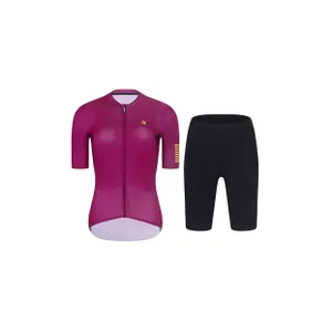 RIVANELLE Cyklistický krátky dres a krátke nohavice - VICTORIOUS GOLD LADY - čierna/bordová RIVANELLE Cyklistický krátky dres a krátke nohavice - VICTORIOUS GOLD LADY - čierna/bordová