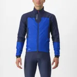 CASTELLI Cyklistická zateplená bunda - FLY TERMAL - modrá CASTELLI Cyklistická zateplená bunda - FLY TERMAL - modrá