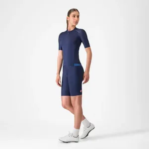 CASTELLI Cyklistický dres s krátkym rukávom - ESPRESSO 2 W - modrá CASTELLI Cyklistický dres s krátkym rukávom - ESPRESSO 2 W - modrá