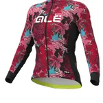 ALÉ Cyklistický dres s dlhým rukávom zimný - AMAZZONIA LADY WNT - čierna/ružová ALÉ Cyklistický dres s dlhým rukávom zimný - AMAZZONIA LADY WNT - čierna/ružová