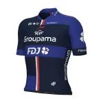 ALÉ Cyklistický dres s krátkym rukávom - GROUPAMA FDJ 2024 - modrá ALÉ Cyklistický dres s krátkym rukávom - GROUPAMA FDJ 2024 - modrá