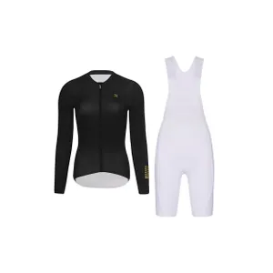 HOLOKOLO Cyklistický krátky dres a krátke nohavice - VICTORIOUS ELITE - biela/čierna HOLOKOLO Cyklistický krátky dres a krátke nohavice - VICTORIOUS ELITE - biela/čierna