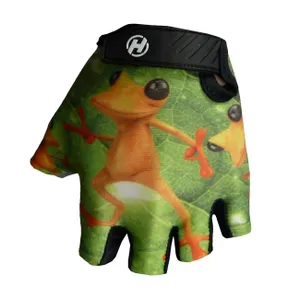 HAVEN Cyklistické rukavice krátkoprsté - DREAM KIDS - čierna/oranžová/zelená HAVEN Cyklistické rukavice krátkoprsté - DREAM KIDS - čierna/oranžová/zelená