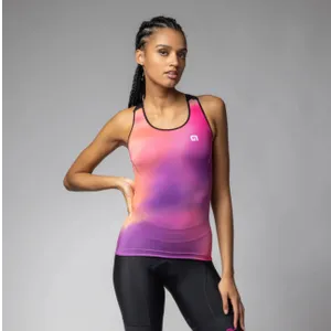 ALÉ Cyklistický dres bez rukávov - AURORA PRAGMA - ružová/fialová ALÉ Cyklistický dres bez rukávov - AURORA PRAGMA - ružová/fialová