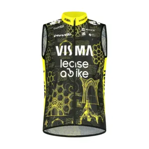 RAPIDGEAR Cyklistická vesta - REPLICA VISMA TDF26 - čierna/žltá RAPIDGEAR Cyklistická vesta - REPLICA VISMA TDF26 - čierna/žltá