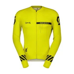 SCOTT Cyklistický dres s dlhým rukávom letný - PRO - žltá SCOTT Cyklistický dres s dlhým rukávom letný - PRO - žltá