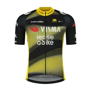 RAPIDGEAR Cyklistický dres s krátkym rukávom - VISMA TDF25 REPLICA JERSEY - žltá/čierna RAPIDGEAR Cyklistický dres s krátkym rukávom - VISMA TDF25 REPLICA JERSEY - žltá/čierna