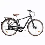 Mestský bicykel - Mestský bicykel Elops 900 so zvýšeným rámom hliníkový čierny Mestský bicykel - Mestský bicykel Elops 900 so zvýšeným rámom hliníkový čierny