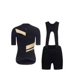 RIVANELLE Cyklistický krátky dres a krátke nohavice - GLAMOR - béžová/čierna RIVANELLE Cyklistický krátky dres a krátke nohavice - GLAMOR - béžová/čierna