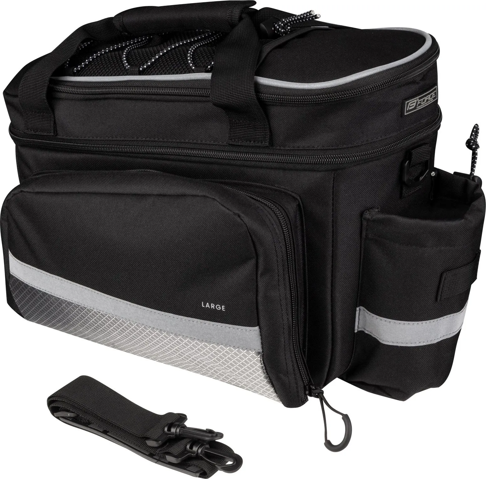 Šport a outdoor | Cyklistika | Cyklodoplnky | Tašky - Force Large taška na zadný nosič, čierna 20 l Šport a outdoor | Cyklistika | Cyklodoplnky | Tašky - Force Large taška na zadný nosič, čierna 20 l