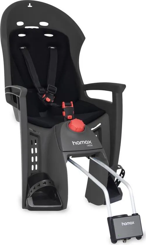 Šport a outdoor | Cyklistika | Cyklodoplnky | Detské sedačky - HAMAX Cyklosedačka s uzamykateľným zámkom Siesta W grey/black Šport a outdoor | Cyklistika | Cyklodoplnky | Detské sedačky - HAMAX Cyklosedačka s uzamykateľným zámkom Siesta W grey/black