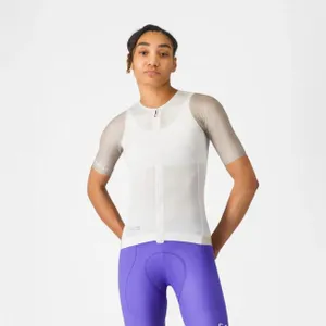 CASTELLI Cyklistický dres s krátkym rukávom - CORRETTO W - béžová/ivory CASTELLI Cyklistický dres s krátkym rukávom - CORRETTO W - béžová/ivory