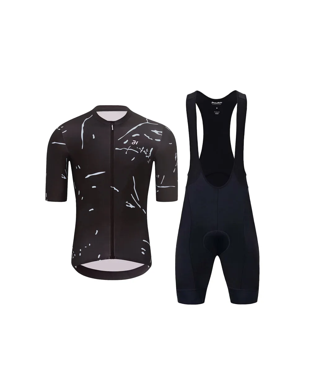 HOLOKOLO Cyklistický krátky dres a krátke nohavice - PASSION - čierna/biela HOLOKOLO Cyklistický krátky dres a krátke nohavice - PASSION - čierna/biela