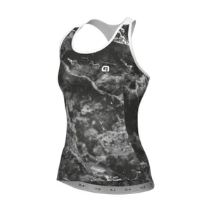 ALÉ Cyklistický dres bez rukávov - MARBLE PRAGMA - čierna/biela ALÉ Cyklistický dres bez rukávov - MARBLE PRAGMA - čierna/biela