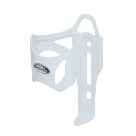 Košík na fľašu na bicykel FORCE SIDE Alu 24127 white Košík na fľašu na bicykel FORCE SIDE Alu 24127 white